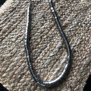 Silver statement necklace- long!